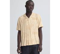 BLEND Kurzarmhemd Herren Viskose beige, L