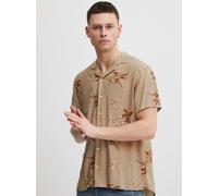 Kurzarmhemd BLEND "BHShirt", Herren, Gr. XL, US-Größen, crockery, 100% Viskose, geblümt, regular fit normal, ohne Ausschnitt, eingesetzt, Hemden, Stilvolles Hemd mit kurzen Ärmeln (74807151-XL) crocke