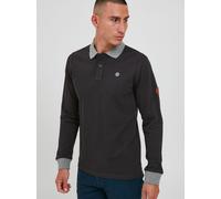BLEND Langarm-Poloshirt Herren grau, L