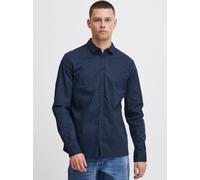 BLEND Langarmhemd Herren Regular Fit Baumwolle blau, S