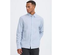 Langarmhemd BLEND "BHDARIS SLUB L/S", Herren, Gr. 3XL, N-Gr, faded denim, Web, Obermaterial: 100% Baumwolle, unifarben, regular fit normal, Hemden (83253663-XXXL) faded denim