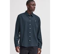 BLEND Langarmhemd Herren Regular Fit blau, M