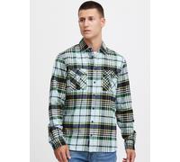 BLEND Langarmhemd Herren Slim Fit Baumwolle blau, XXL