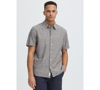 Leinenhemd BLEND "Leinenhemd BHAban Slub Linen Mix", Herren, Gr. XXL, N-Gr, blau (salute), Obermaterial: 70% Baumwolle CO. 30% Leinen LI., Hemden (78849712-XXL) salute