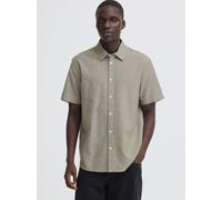 BLEND Leinenhemd Herren Regular Fit Baumwolle grün, L