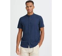 BLEND Leinenhemd Herren Regular Fit blau, M
