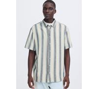 BLEND Leinenhemd Herren Regular Fit blau, M