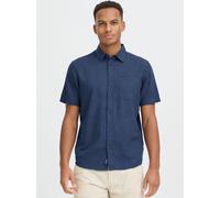 BLEND Leinenhemd Herren Regular Fit blau, XXXL
