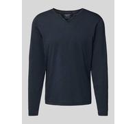 Blend Longsleeve mit kurzer Knopfleiste Modell 'IVALDE' in Dunkelblau, Größe XXL