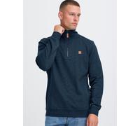 Troyer BLEND "BHPomes", Herren, Gr. XL, marineblaus melange, Sweatware, 60% Baumwolle, 40% Polyester, unifarben, normal normal, hoch geschlossener Ausschnitt, Pullover Troyer, Klassischer Sweat-Troyer