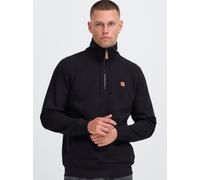 Troyer BLEND "BHPomes", Herren, Gr. L, schwarz, Sweatware, 60% Baumwolle, 40% Polyester, unifarben, normal normal, hoch geschlossener Ausschnitt, Pullover Troyer, Klassischer Sweat-Troyer mit Taschen