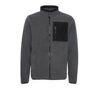 Cardigan BLEND "BHFloritz", Herren, Gr. XL, iron gate, Fleece, 100% Polyester, unifarben, regular fit, Bündchen, Strickjacken, Gemütliche Fleecejacke mit abgesetzten Details (93237603-XL) iron gate