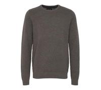 Strickpullover BLEND "BHZap", Herren, Gr. L, pewter mix, Grobstrick, 100% Baumwolle, unifarben, regular fit, Pullover Strickpullover, Klassischer Grobstrickpullover (15849669-L) pewter mix