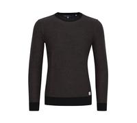 Blend Nathan Herren Strickpullover Feinstrick Pullover Mit Rundhals Und Melierung Aus 100% Baumwolle, Größe:L, Farbe:Black (70155)