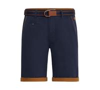 Blend Neji Herren Chino Shorts Bermuda Kurze Hose Mit Gürtel Aus 100% Baumwolle Regular Fit, Größe:L, Farbe:Navy (70230)