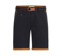 Blend Neji Herren Chino Shorts Bermuda Kurze Hose Mit Gürtel Aus 100% Baumwolle Regular Fit, Größe:M, Farbe:Black (70155)