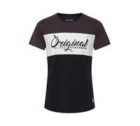 Blend Nero Herren T-Shirt Kurzarm Shirt Print Mit Streifen Und Rundhalsausschnitt, Größe:L, Farbe:Black (70155)