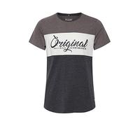 Blend Nero Herren T-Shirt Kurzarm Shirt Print Mit Streifen Und Rundhalsausschnitt, Größe:L, Farbe:Charcoal (70818)