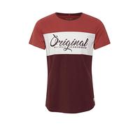Rundhalsshirt BLEND "Rundhalsshirt BHNero", Herren, Gr. XXL, rot (wine rot), Web, Obermaterial: 60% Baumwolle CO. 40% Polyester PES., casual, regular fit, ohne Ausschnitt, Kurzarm, Shirts (33727633-XX