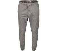 Chinohose BLEND "Trousers BHNIMBU pants", Herren, Gr. L, N-Gr, grau (granite), Web, Obermaterial: 97% Baumwolle, 3% Elasthan, unifarben, washed, comfort fit normal, Hosen Chinohose, mit Kordelzug und
