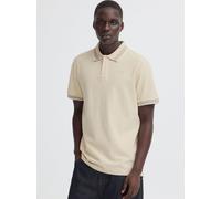 Poloshirt BLEND "BHFons Polo", Herren, Gr. L, bleached sand, Piqué, 100% Baumwolle, unifarben, Basic, normal normal, ohne Ausschnitt, Rippbündchen, Shirts, Klassisches Polo-T-Shirt mit kontrastfarbene