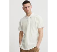 Poloshirt BLEND "BHEdington", Damen, Gr. XXL, weiß (snow weiß), Web, 100% Baumwolle, regular fit normal, V-Ausschnitt, Shirts, Klassisches Polo-Shirt (56374167-XXL) snow weiß