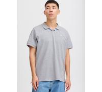 Poloshirt BLEND "Poloshirt BHPolo", Herren, Gr. M, grau (stonemixschwarz), Web, Obermaterial: 100% Baumwolle CO., regular fit normal, Shirts (88457167-M) stonemixschwarz