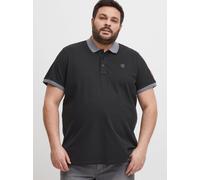 Poloshirt BLEND "BHRalf Big & Tall", Herren, Gr. 5XL, schwarz, Web, 100% Baumwolle, unifarben, regular fit normal, V-Ausschnitt, Shirts, Klassisches Polo-Shirt (55119961-5XL) schwarz