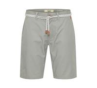 Blend Ragna Herren Chino Shorts Bermuda Kurze Hose Mit Kordel-Gürtel Aus 100% Baumwolle Regular Fit, Größe:S, Farbe:Aluminium (70107)