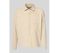 Blend Regular Fit Hemdjacke aus Cord Modell 'FABER' in Offwhite, Größe XL