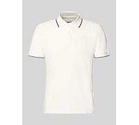 Blend Regular Fit Poloshirt mit Logo-Stitching Modell 'Hedin' in Offwhite, Größe L