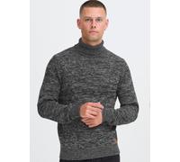 Rollkragenpullover BLEND "BHDami", Herren, Gr. 3XL, schwarz, Grobstrick, 70% Baumwolle (Recycled), 30% Polyester (Recycled), meliert, normal normal, hoch geschlossener Ausschnitt, Pullover Rollkragenp