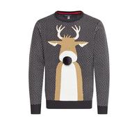 Blend Rudolph Herren Strickpullover Weihnachtspullover Mit Rundhalsausschnitt, Größe:XL, Farbe:Dark Navy/Nose (74677)