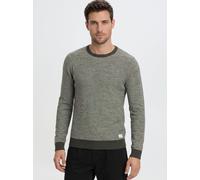 Rundhalspullover BLEND "Rundhalspullover BHNathan", Herren, Gr. L, grau (ebony grau), Obermaterial: 100% Baumwolle CO., Pullover Rundhalspullover (25293215-L) ebony grau