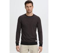Blend Nathan Herren Strickpullover Feinstrick Pullover Mit Rundhals Und Melierung Aus 100% Baumwolle, Größe:L, Farbe:Black (70155)