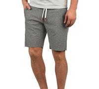 Blend Serge Herren Chino Shorts Bermuda Kurze Hose Mit Rauten-Muster Und Kordel-Gürtel Aus 100% Baumwolle Regular Fit, Größe:XXL, Farbe:Black (70155)