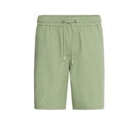 Blend Regular Fit Sweatshorts aus Leinen-Mix Modell 'BAY' in Oliv, Größe L