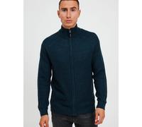 Strickjacke BLEND "BHCarmelo", Herren, Gr. M, blau (marineblaus), Grobstrick, 100% Polyacryl, meliert, regular fit normal, ohne Ausschnitt, Raglanärmel Rippbündchen, Strickjacken, Strickjacke mit Steh