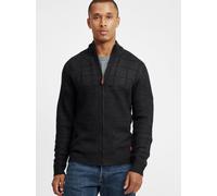 Blend Oteros Herren Strickjacke Cardigan Grobstrick mit Stehkragen, Größe:L, Farbe:Black (194007)