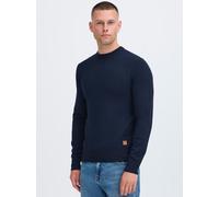 Strickpullover BLEND "BHFinn", Herren, Gr. 3XL, marineblaus, Feinstrick, 70% Baumwolle (Recycled), 30% Polyester (Recycled), unifarben, normal normal, Rundhals, Pullover Strickpullover, Stilvoller Str