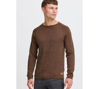 Blend BHDan Herren Strickpullover Feinstrick Pullover mit Rundhalsausschnitt Baumwollmischung Label-Patch Regular fit, Größe:XXL, Farbe:Coffee Brown (71507)