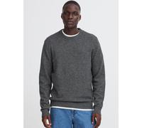 Strickpullover BLEND "BHBRANKO CREW KNIT", Herren, Gr. L, iron gate melange, Strick, Obermaterial: 60% Wolle, 40% Nylon, meliert, unifarben, regular fit hüftlang, Rundhals, Strickbündchen, Pullover (1