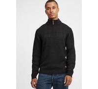 Troyer BLEND "BHOstuta", Herren, Gr. S, schwarz, Grobstrick, 100% Polyacryl, unifarben, regular fit normal, ohne Ausschnitt, Pullover Troyer, Grobstrick-Troyer mit Stehkragen (51441204-S) schwarz