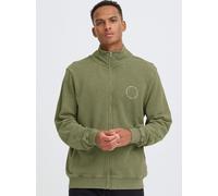Sweatjacke BLEND "BHFactor", Herren, Gr. M, winter moss, Sweatware, 100% Baumwolle, bedruckt, Basic, normal normal, ohne Ausschnitt, Bündchen, Sweatjacken Sweatjacke, Bequeme Sweatjacke mit Stehkragen