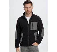 Kapuzensweatjacke BLEND "BHLauke", Herren, Gr. XL, schwarz, 100% Polyester, unifarben, regular fit, Bündchen, Sweatjacken, Gemütliche Teddy-Jacke (34911032-XL) schwarz