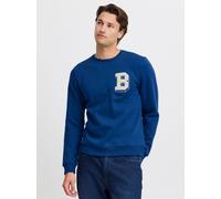 Rundhalspullover BLEND "BHSweatshirt", Damen, Gr. XL, estate blau, Sweatware, 50% Baumwolle, 50% Polyester, bedruckt, regular fit normal, Rundhals, eingesetzt, Pullover Rundhalspullover, Lässiger Swea