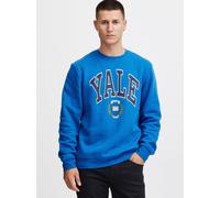 Longpullover BLEND "BHSweatshirt", Damen, Gr. XXL, blau (victoria blau), Sweatware, 60% Baumwolle, 40% Polyester, bedruckt, regular fit hüftlang, Rundhals, eng, Pullover Longpullover, Klassischer Swea
