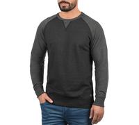 Longpullover BLEND "BHAari", Herren, Gr. S, charcoal, Sweatware, 60% Baumwolle, 40% Polyester, regular fit, Rundhals, eingesetzt, Pullover Longpullover, Pullover mit Rundhalsausschnitt (78894064-S) ch