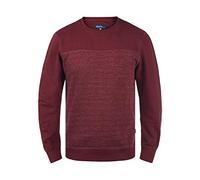 Longpullover BLEND "BHTok", Herren, Gr. L, tawny port, Sweatware, 80% Baumwolle, 20% Polyester, meliert, normal normal, Rundhals, eng, Pullover, Klassisches Sweatshirt mit Rundhalsausschnitt (70761030