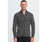 Strickjacke BLEND "BHDano", Herren, Gr. S, schwarz, Grobstrick, 70% Baumwolle (Recycled), 30% Polyester (Recycled), meliert, normal normal, hoch geschlossener Ausschnitt, Strickjacken Strickjacke, Sti